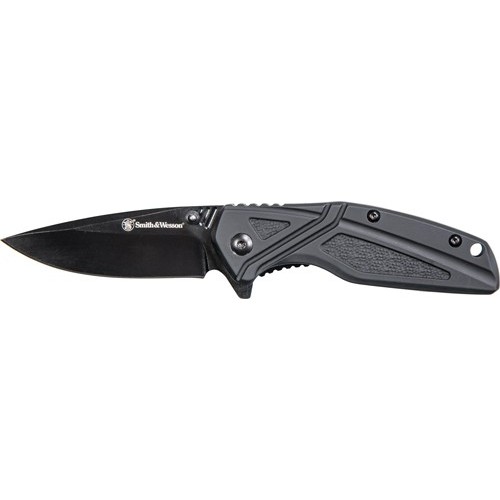 S&W KNIFE BLACK RUBBER 3" BLK