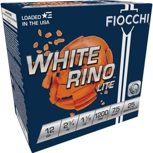 FIOCCHI WHITE RINO 12GA 2.75"