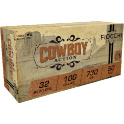FIOCCHI 32 S&W LONG 100GR LEAD
