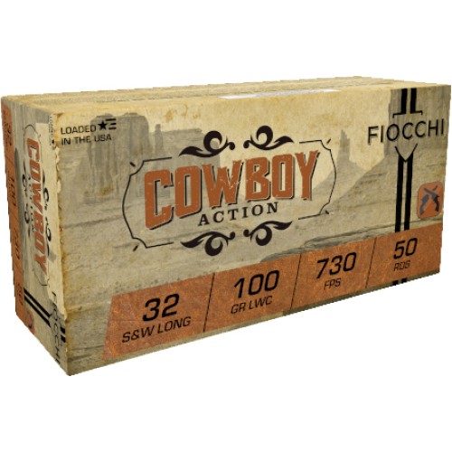FIOCCHI 32 S&W LONG 100GR LEAD