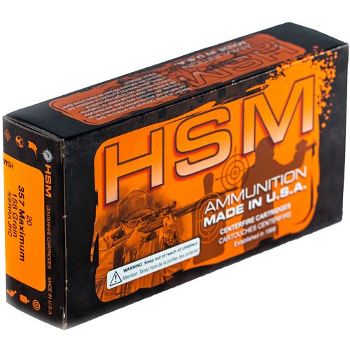 HSM 357 MAXIMUM 158GR JHP