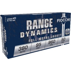 FIOCCHI 380 ACP 95GR FMJ