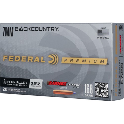FEDERAL 7MM BC 168GR BARNES