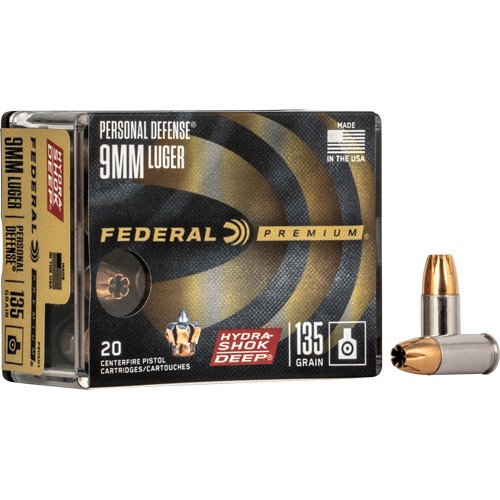 FEDERAL 9MM LUGER 135GR