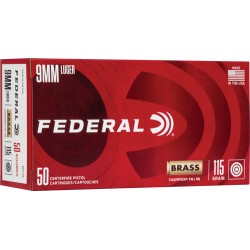 FEDERAL 9MM LUGER 115GR FMJ